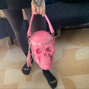 Killstar Grave Digger Skull Bag Pink